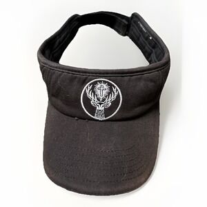 Jagermeister Visor Black Logo Advertising Liquor Deer Stag Hat Cap